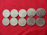 (1) 1978 (7) 1977 (2) 1974 Eisenhower Silver Dollars