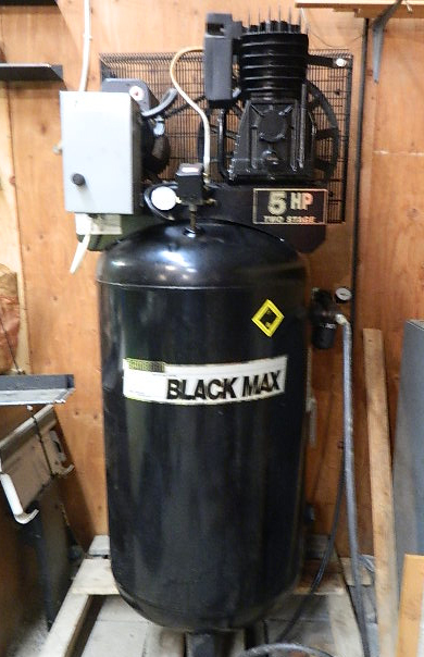 Sanborn black max top air compressor 5hp