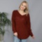 Double V Chunky Knit Sweater