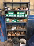 Metal Rack & (2) Buckets Of Lead Weights