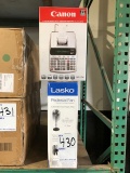 New Cannon 2-color Desk Calculator & Lasko Fan