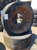 SOLID LOADER WHEEL & TIRE -  50inX19in (NEVER RAN)