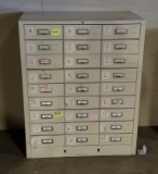 27-drawer Metal Cabinet (17in X 30in X 37in)