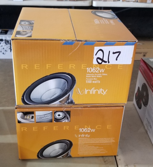 (2) Infinity Subwoofers