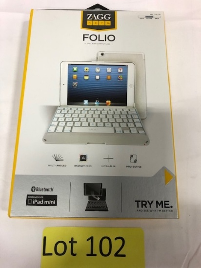 (6) Zagg Folio Case w/ Keyboard For Ipad Mini