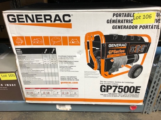 Generac GP7500E Portable Generator