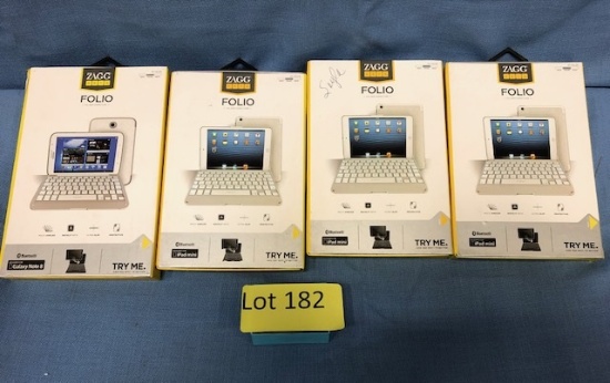 (4) Zagg Folio Case w/ Keyboard
