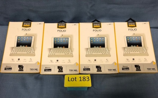 (4) Zagg Folio Case w/ Keyboard For Ipad Mini