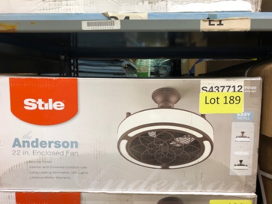 Stile Anderson 22in LED Light & Enclosed Fan