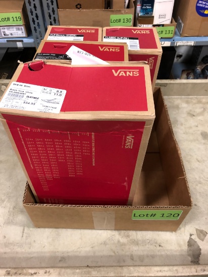 BOX OF VANS SHOES -  4 PAIRS