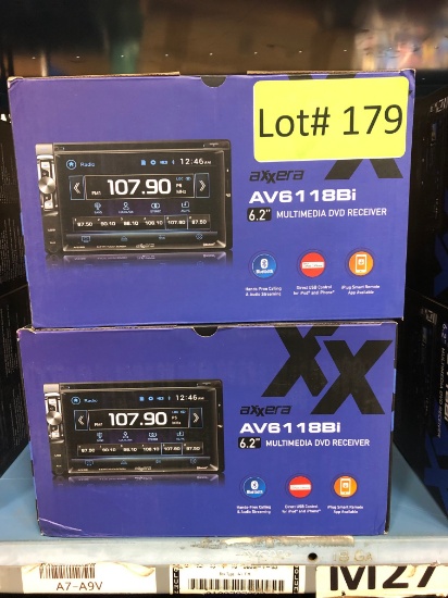 (2) AXXERA MULTI MEDIA DVD RECEIVERS