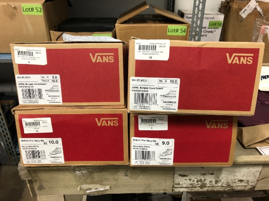 Box With 4 Pair Vans Shoes And A Thrasher Magazine Windbreaker