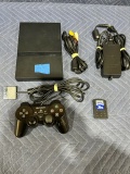 SONY PS2 WITH CORDS AND WIRED CONTROLLER