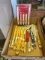 BOX OF NEW DEWALT HACKSAW BLADES AND RECIPROCATING SAW BLADES
