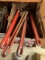 BOX OF VARIOUS LARGE PIPE WRENCHES