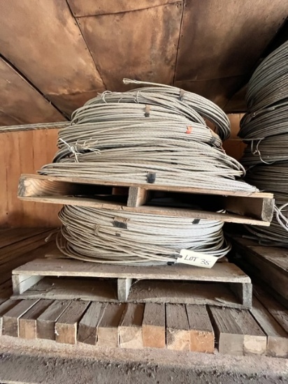 TWO PALLETS OF QUARTER INCH ALUMINUM GUIDE WIRE