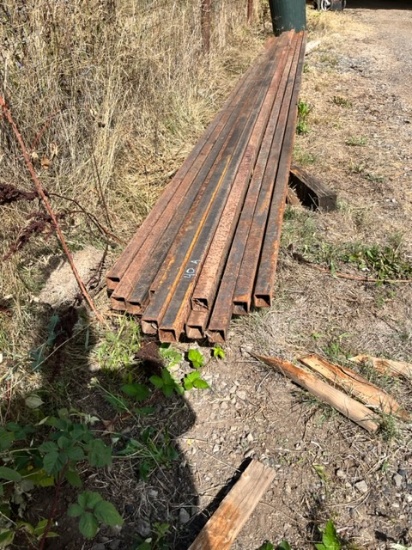 13 STICKS OF 2X2X20 SQUARE TUBING