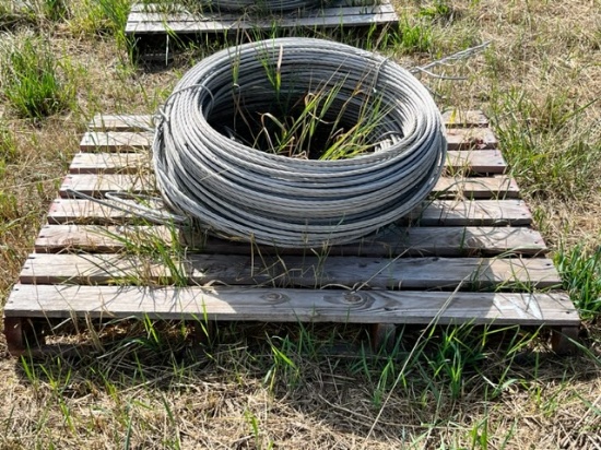 PALLET OF QUARTER INCH ALUMINUM GUIDE WIRE