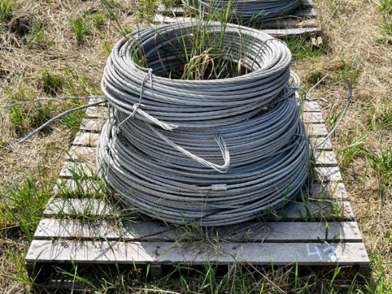 PALLET OF QUARTER INCH ALUMINUM GUIDE WIRE