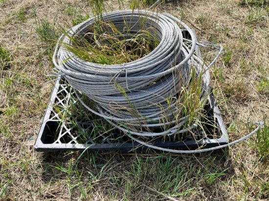 PALLET OF QUARTER INCH ALUMINUM GUIDE WIRE