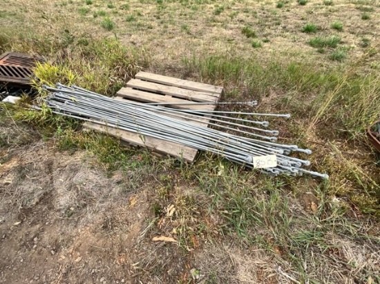 PALLET WITH TEN' GALVANIZED RODS