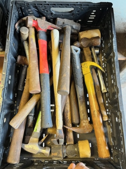 BOX OF MISCELLANEOUS HAMMERS
