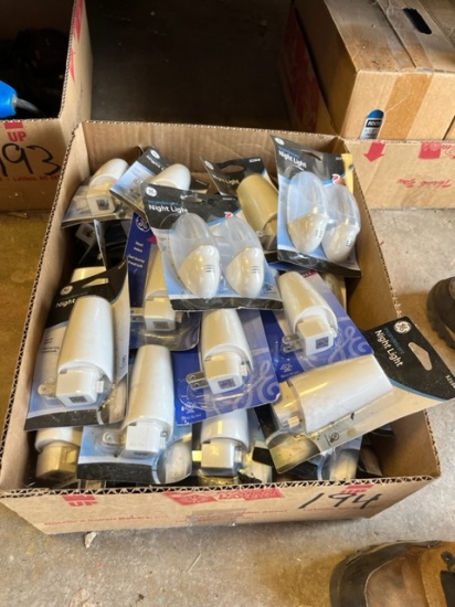 BOX OF UNUSED NIGHT LIGHTS