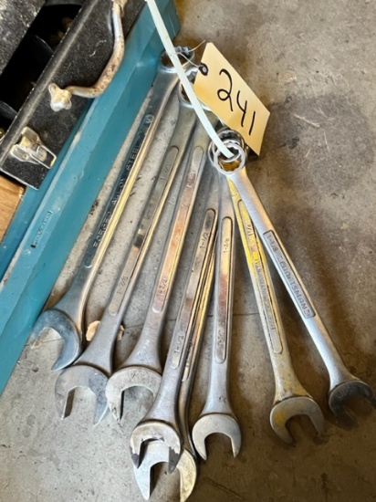 SET OF (8) LARGE BOX END AND OPEN END STANDARD WRENCHES - FROM 1-1/4" TO 2"
