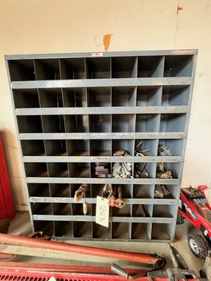 NUT AND BOLT BIN AND CONTENTS