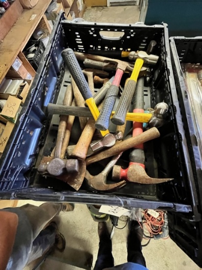 BOX OF MISCELLANEOUS HAMMERS