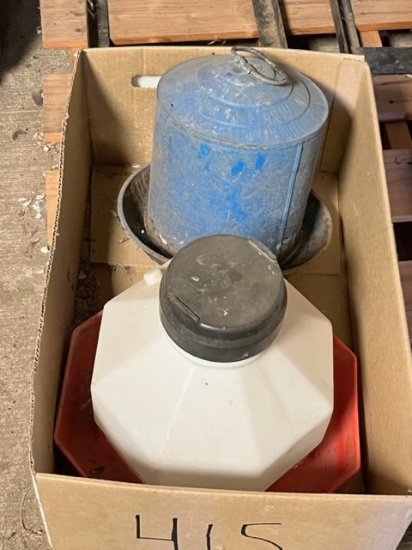 CHICKEN FEEDER AND WATER