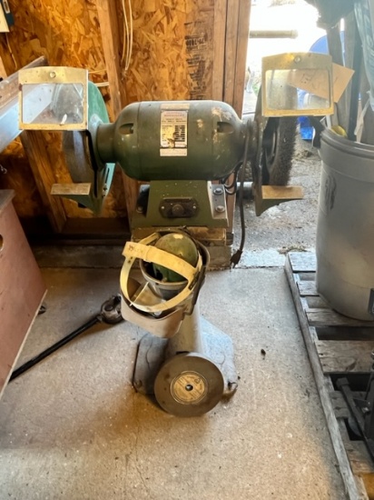 CENTRAL MACHINERY HEAVY DUTY BENCH GRINDER ON STAND