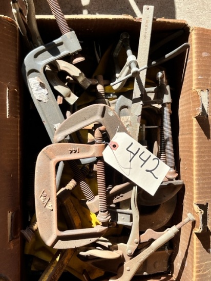 BOX OF MISCELLANEOUS CLAMPS