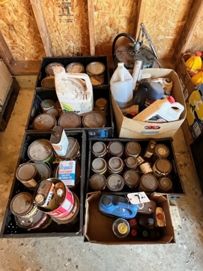 LOT OF PAINTS - STAINS - CHEMICALS