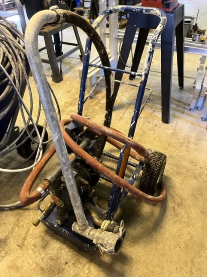GRACO HUSKEY 1040 DIAPHRAGM PUMP ON CART