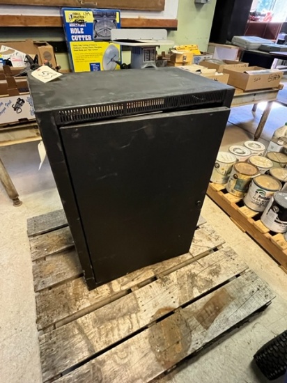 ELECTRONICS CABNET WITH TOA DUAL EQUALIZER AND TOA MIXER POWER AMPLIFIER