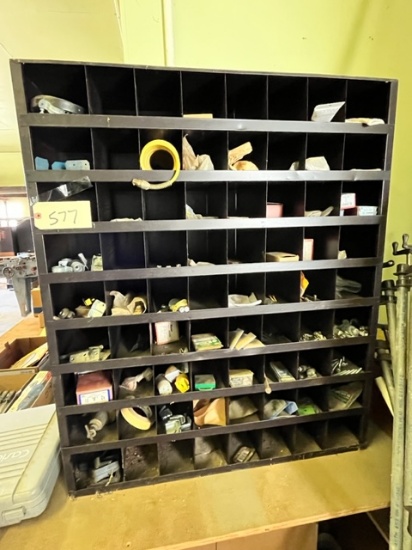 NUT AND BOLT BIN WITH CONTENTS