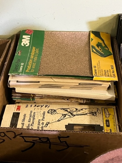 BOX OF SANDPAPER SHEETS