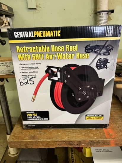 CENTRAL PNEUMATIC RETRACTABLE HOSE REEL