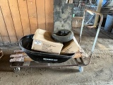CART WITH (3) NEW WHEEL BARROWS