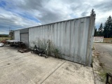 40 FOOT SHIPPING CONTAINER - 8 FOOT ROLL UP DOOR
