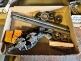 BOX OF MISCELLEOUS PIPE THREADING BITS