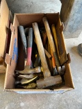 BOX OF MISCELLANEOUS HAMMERS