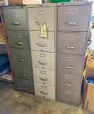 LOT OF (3) 5 DRAWER FILING CABINETS