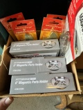 BOX OF MAGNETIC PARTS HOLDER AND ADJUSTABLE WRENCHES -
