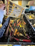 BOX OF SCREW DRIVERS AND NUT DRIVERS