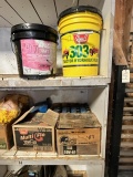 LOT OF MOTOR OIL AND HYDRAULIC OIL