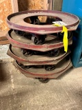 SET OF (4) ROLLING DRUM/TRASH CAN DOLLYS