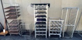 LOT OF RESTAURANT ROLLING RACKS (5)