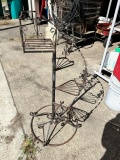 IRON SPIRAL STAIRCASE PLANT STAND
